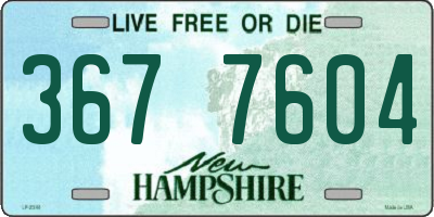 NH license plate 3677604
