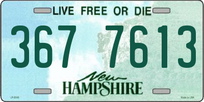 NH license plate 3677613