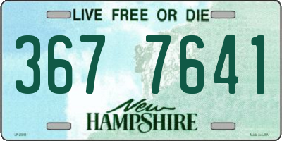 NH license plate 3677641