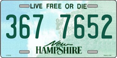 NH license plate 3677652