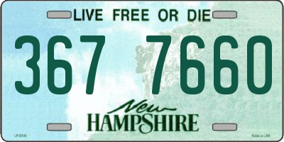 NH license plate 3677660