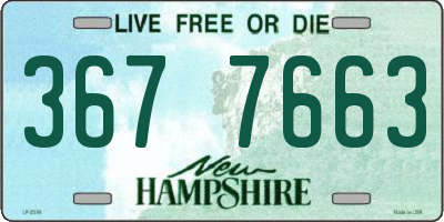 NH license plate 3677663