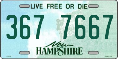 NH license plate 3677667