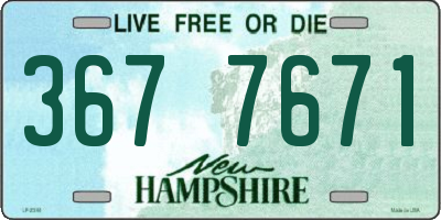 NH license plate 3677671