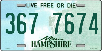 NH license plate 3677674