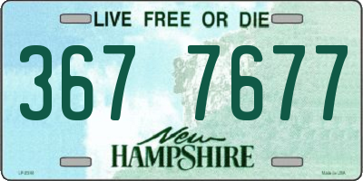 NH license plate 3677677