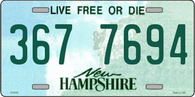NH license plate 3677694