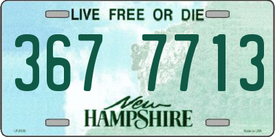 NH license plate 3677713
