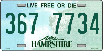 NH license plate 3677734