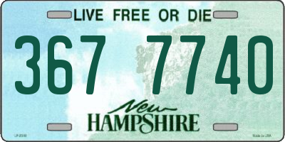 NH license plate 3677740