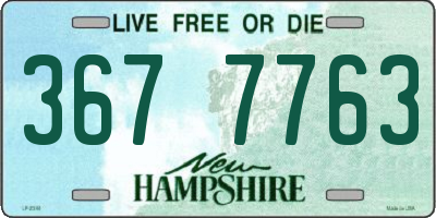 NH license plate 3677763