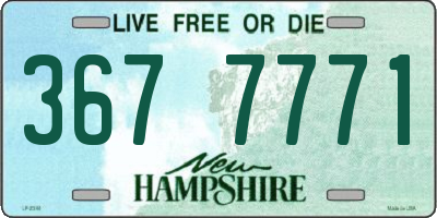 NH license plate 3677771