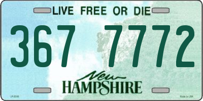 NH license plate 3677772