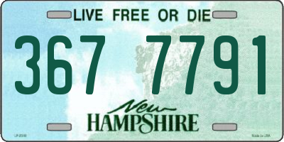 NH license plate 3677791