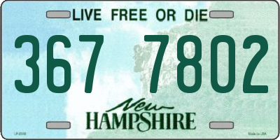 NH license plate 3677802