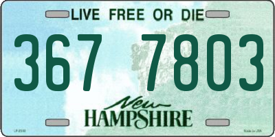 NH license plate 3677803