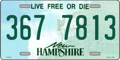 NH license plate 3677813