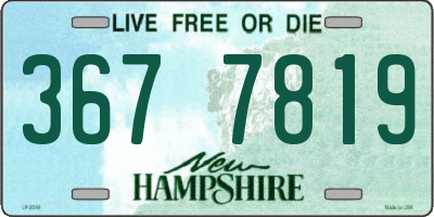 NH license plate 3677819