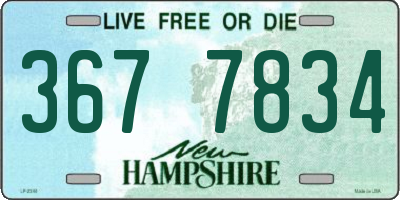 NH license plate 3677834