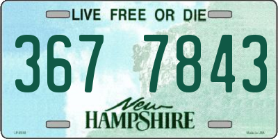 NH license plate 3677843