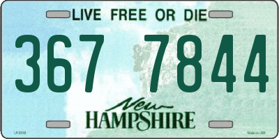 NH license plate 3677844