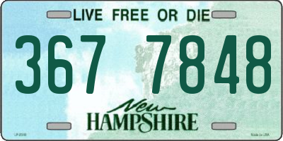 NH license plate 3677848