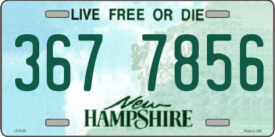 NH license plate 3677856