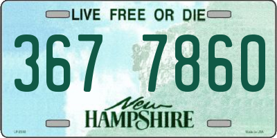 NH license plate 3677860