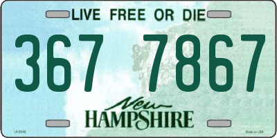 NH license plate 3677867