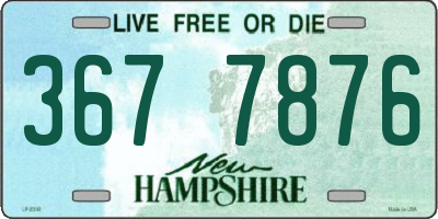 NH license plate 3677876