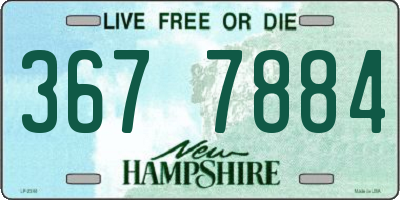 NH license plate 3677884