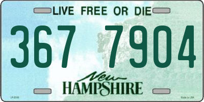NH license plate 3677904