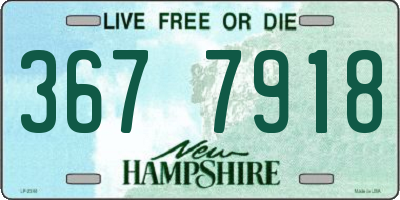 NH license plate 3677918
