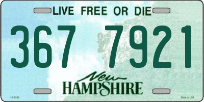 NH license plate 3677921