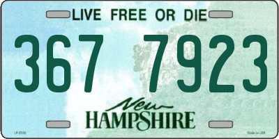 NH license plate 3677923