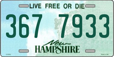 NH license plate 3677933