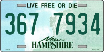 NH license plate 3677934