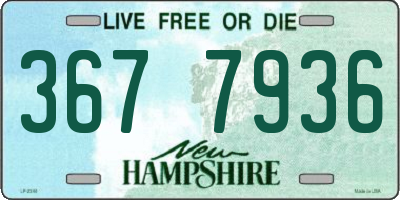 NH license plate 3677936