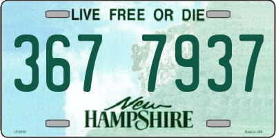 NH license plate 3677937