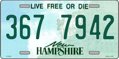 NH license plate 3677942