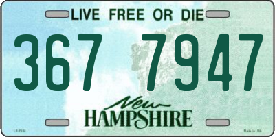 NH license plate 3677947