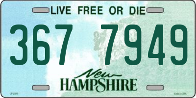 NH license plate 3677949