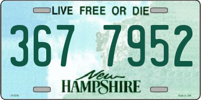 NH license plate 3677952