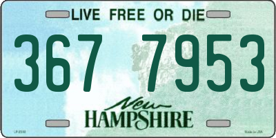 NH license plate 3677953