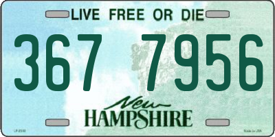 NH license plate 3677956
