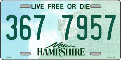 NH license plate 3677957