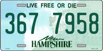 NH license plate 3677958