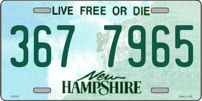 NH license plate 3677965