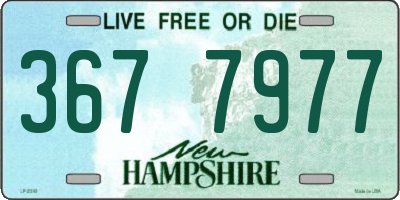 NH license plate 3677977