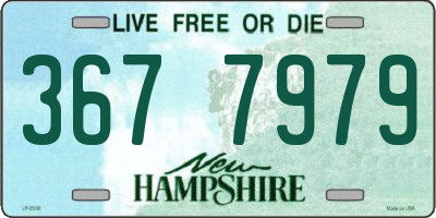 NH license plate 3677979